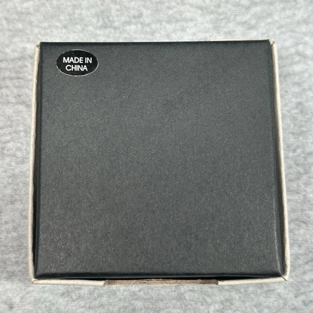 Kenneth Cole Reaction ‎ Square Black/ Gunmetal Cufflinks Sleek Formal NIB